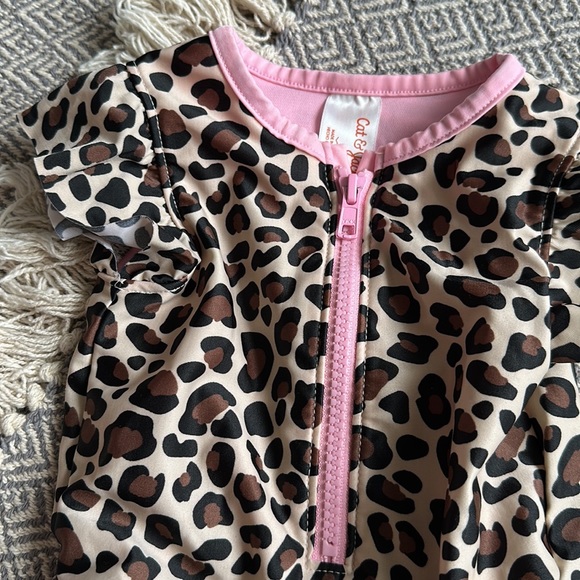 Cheetah Print 2T Cat & Jack Toddler Girl Swimsuit - Picture 3 of 5